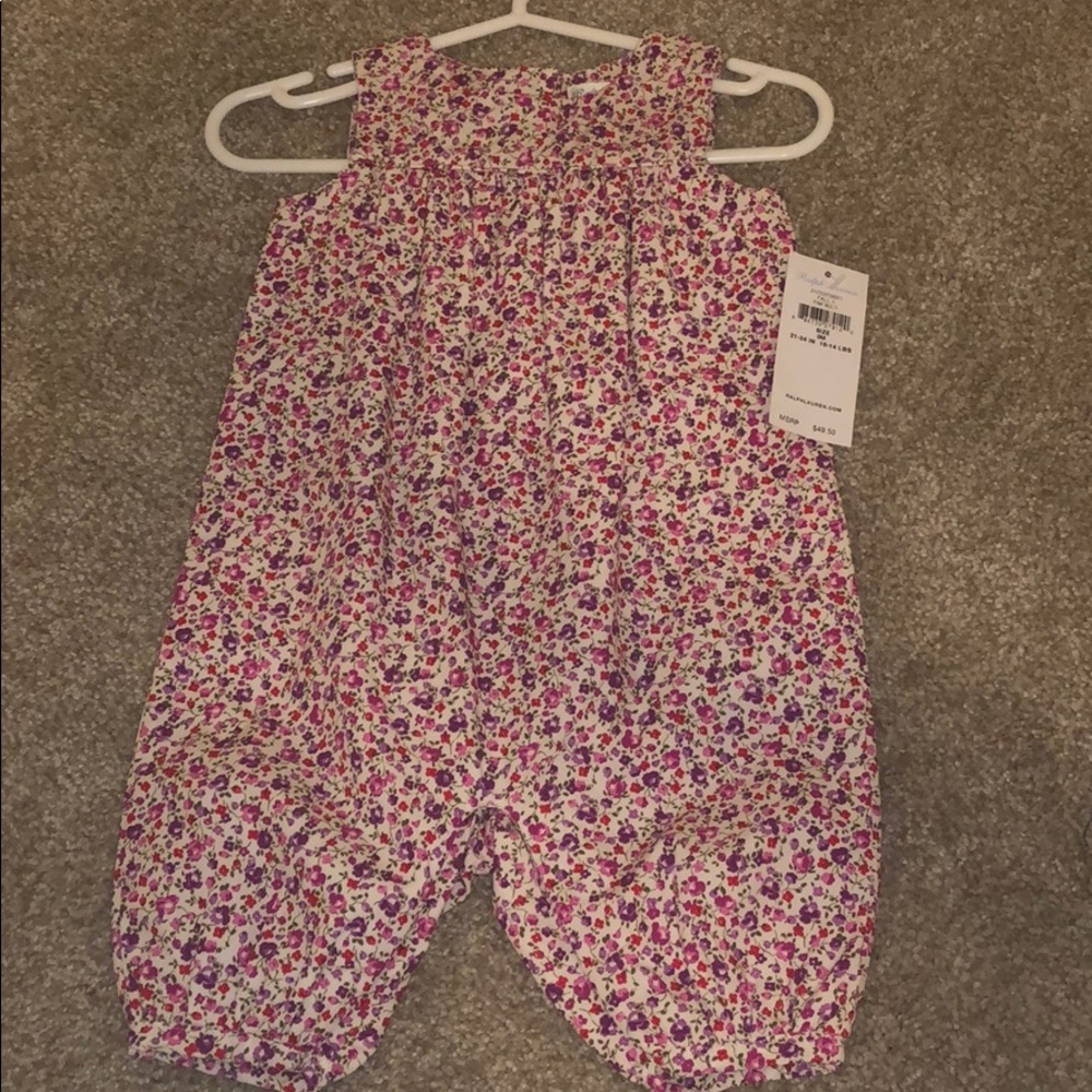 NWT Ralph Lauren floral baby girl jumpsuit 3m